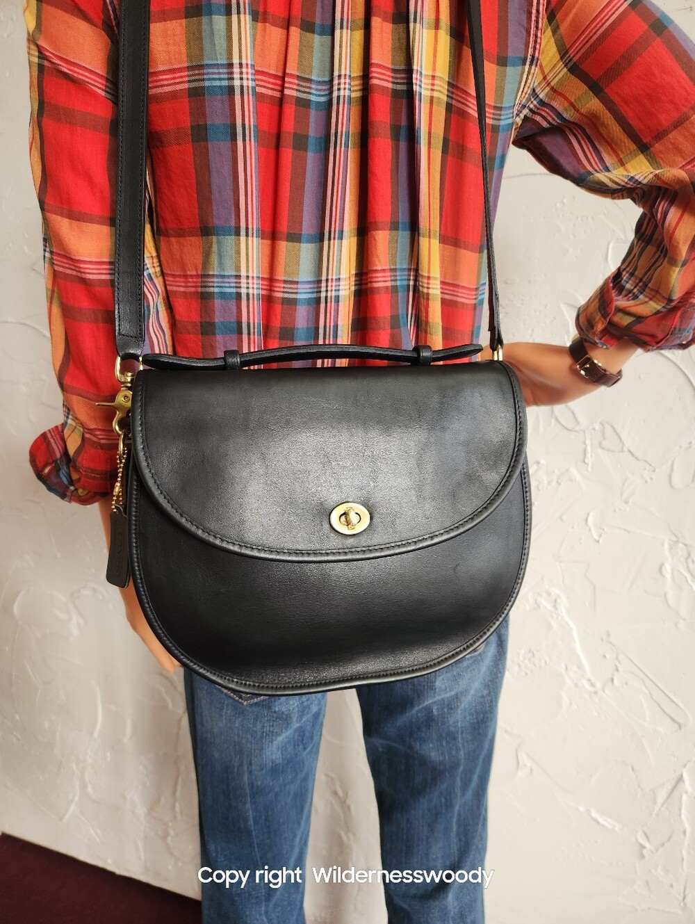 Coach Plaza Bag - The Bistro Bag, #9865 Black, 1980's To Early 1990's, Large - Picture 3 of 16